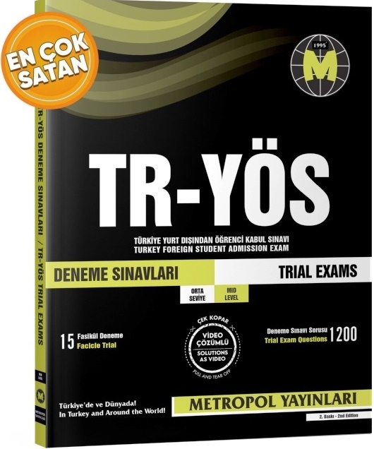 TR‑YÖS Orta Seviye Deneme Sınavları–15 Fasikül - Metropol Yayınları