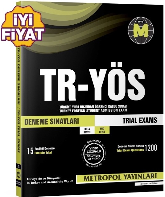 TR‑YÖS Orta Seviye Deneme Sınavları–15 Fasikül - Metropol Yayınları