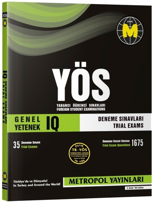 TR-YÖS Genel Yetenek IQ Deneme Sınavları (35 Fasikül) | Metropol Yayınları