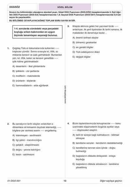 DGS 6’lı Altın Fasikül Deneme Seti | Delta Kültür Yayınları