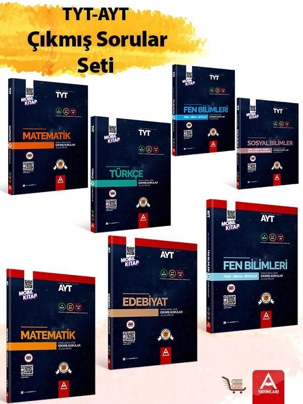 AYT ve TYT Çıkmış Sorular Seti | Konu ve Zorluk Derecesine Göre Sıralı | A Yayınları