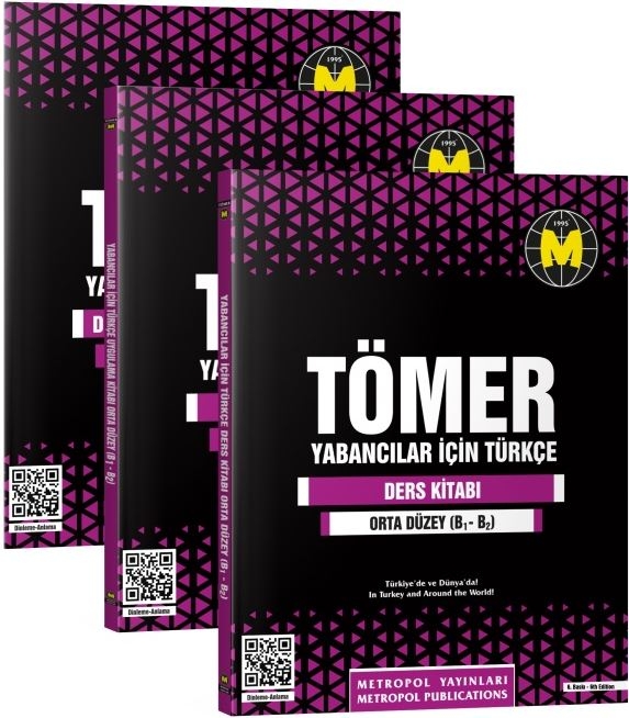 TÖMER Set-2 | A1-A2-B1-B2 Türkçe Öğretim Seti | Temel ve Orta Seviye | Metropol Yayınları
