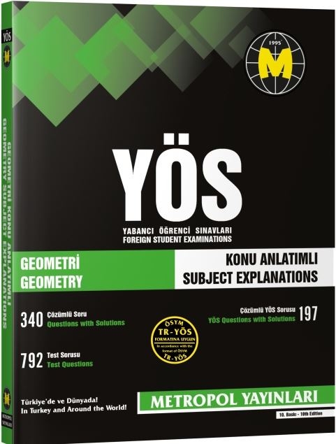 TR-YÖS Geometri Konu Anlatımlı ve Örnek Çözümlü Kitap | Metropol Yayınları