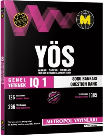 TR-YÖS Set-2 | Başlangıç Seviyesi Tüm Dersler Soru Bankası Seti | Metropol Yayınları