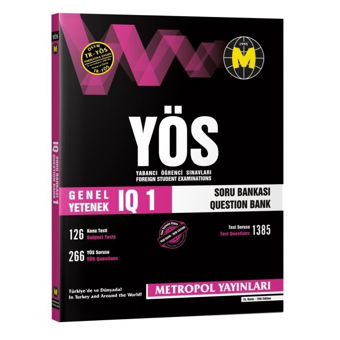 TR-YÖS Set-3 | Orta Seviye Tüm Dersler Soru Bankası Seti | Metropol Yayınları
