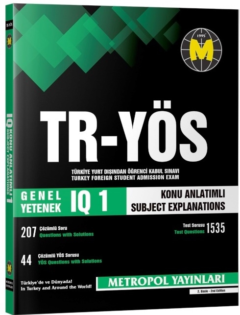 TR-YÖS Genel Yetenek IQ-1 Konu Anlatımlı ve Örnek Çözümlü | Metropol Yayınları