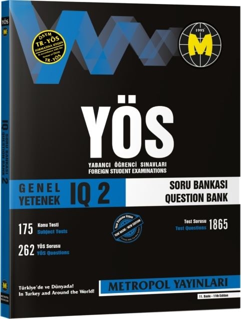 TR-YÖS Genel Yetenek (IQ) Soru Bankası-2 | Metropol Yayınları
