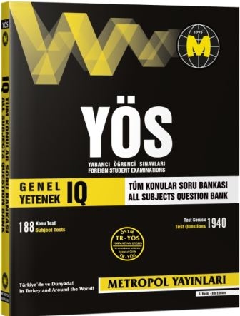 TR-YÖS Set-5 | Tüm Dersler Karma Soru Bankası Seti | Metropol Yayınları