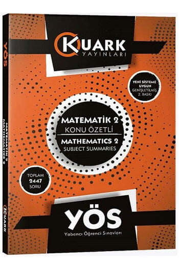 YÖS Hazırlık  Matematik 2 Konu Özetli Kuark Yayınları