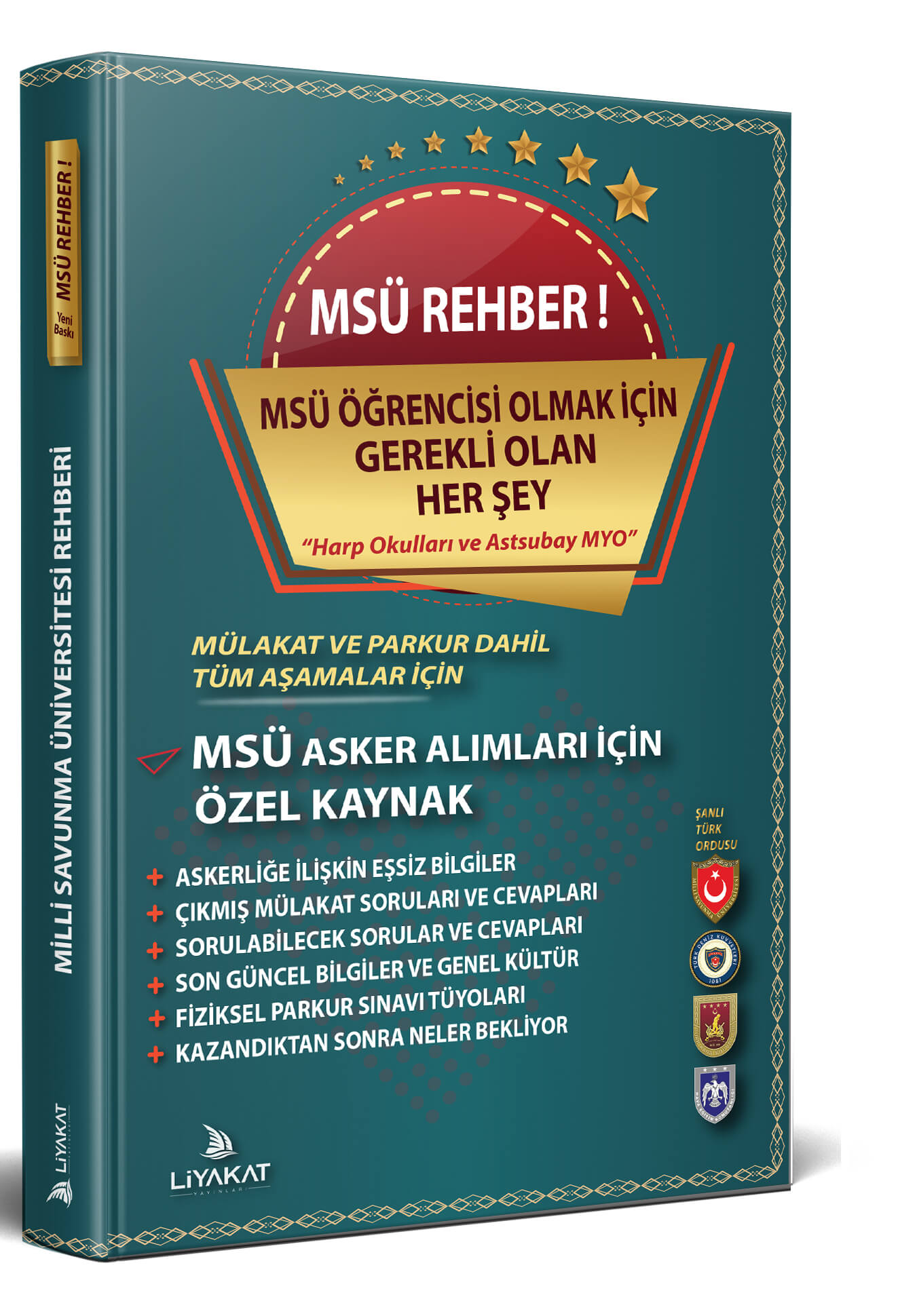 Liyakat Yayınları MSÜ Rehber - 2024 Alımlarına Özel Hazırlık - Rütbeli Asker Olmak İçin Gerekli Olan Bilgiler