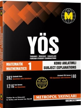 TR-YÖS Set-1 | Tüm Dersler Konu Anlatımlı Kitap Seti | Metropol Yayınları