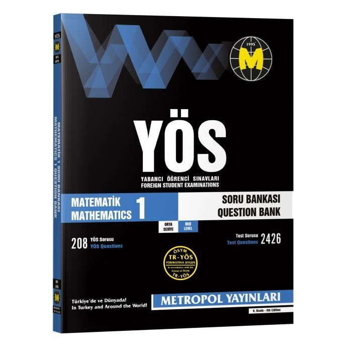 TR-YÖS Set-3 | Orta Seviye Tüm Dersler Soru Bankası Seti | Metropol Yayınları