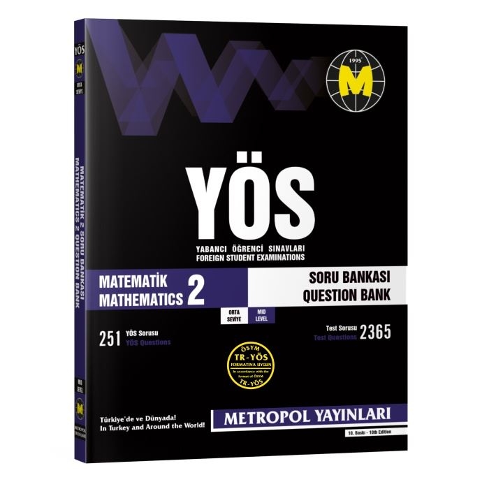 TR-YÖS Set-3 | Orta Seviye Tüm Dersler Soru Bankası Seti | Metropol Yayınları