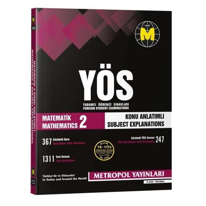 TR-YÖS Set-6 | Deneme Sınavları Kitap Seti | Metropol Yayınları