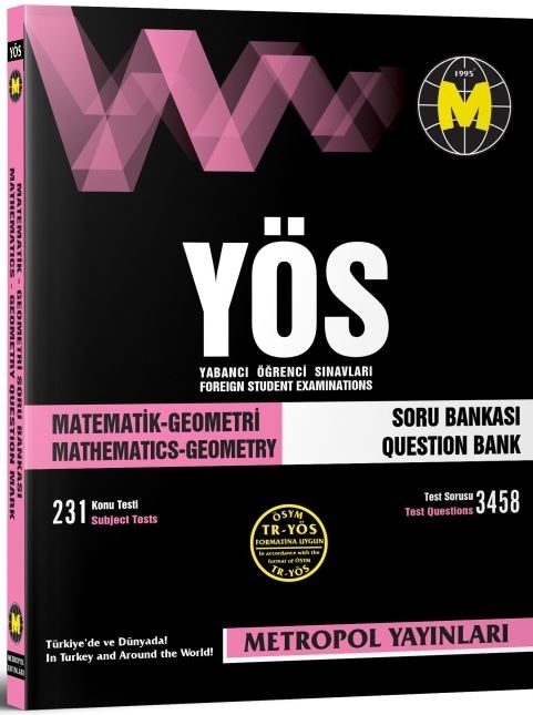 TR-YÖS Matematik-Geometri Soru Bankası | Metropol Yayınları