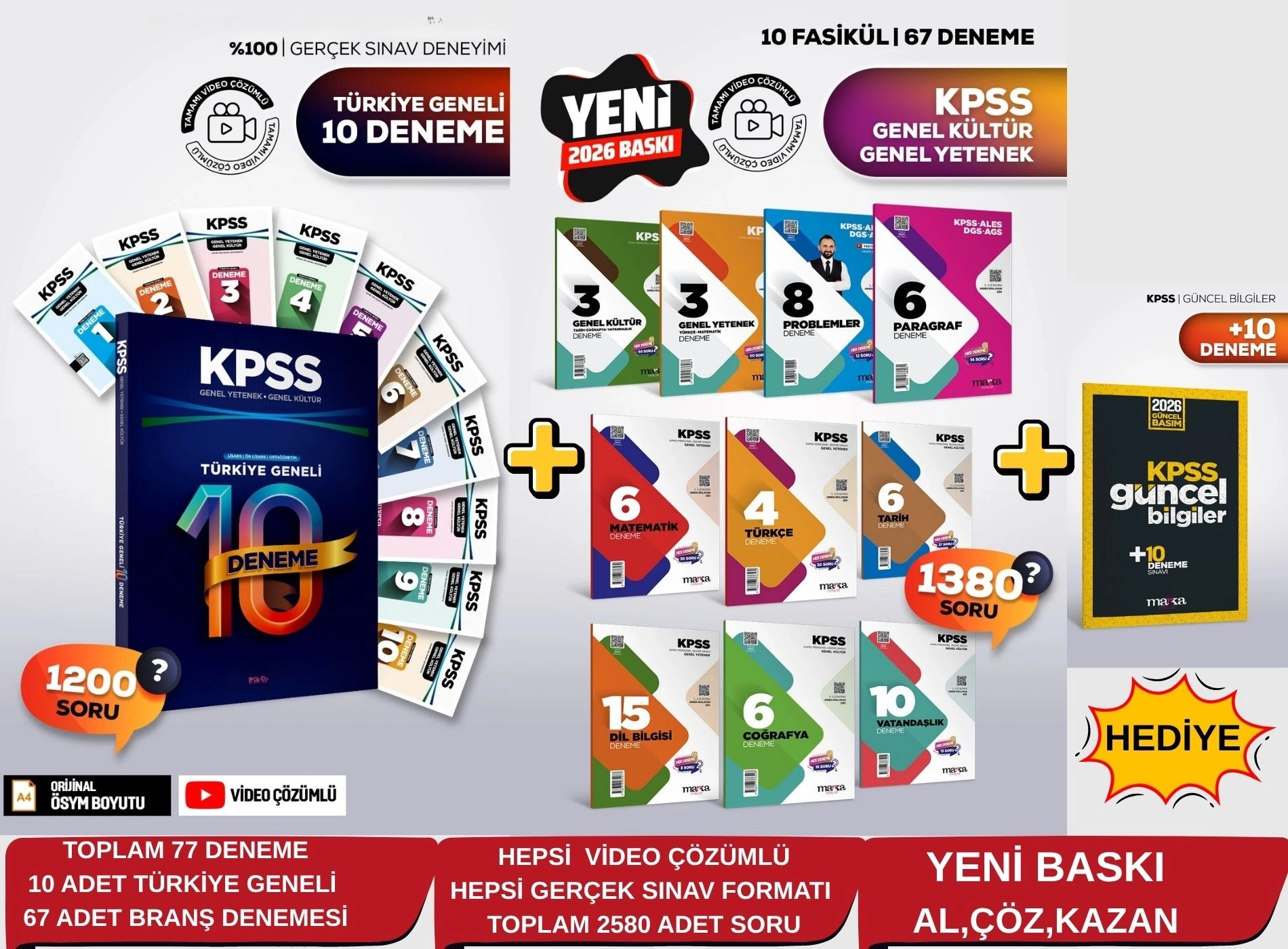 MEMUR KEDİ EFSANE 2026 KPSS FİNAL DENEME SETİ! YOK BÖYLE BİR SET! 1200 + 1380 SORU!