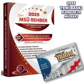 MSÜ Rehber – 2025 Rütbeli Askerlik Alımlarına Özel Hazırlık Kitabı
