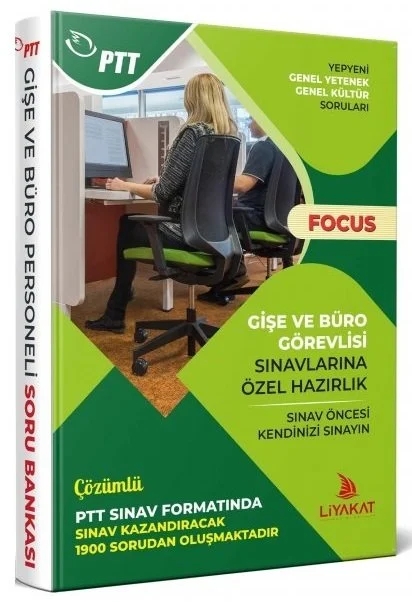 PTT Gişe ve Büro Personeli Sınavları FOCUS Soru Bankası – Liyakat Yayınları
