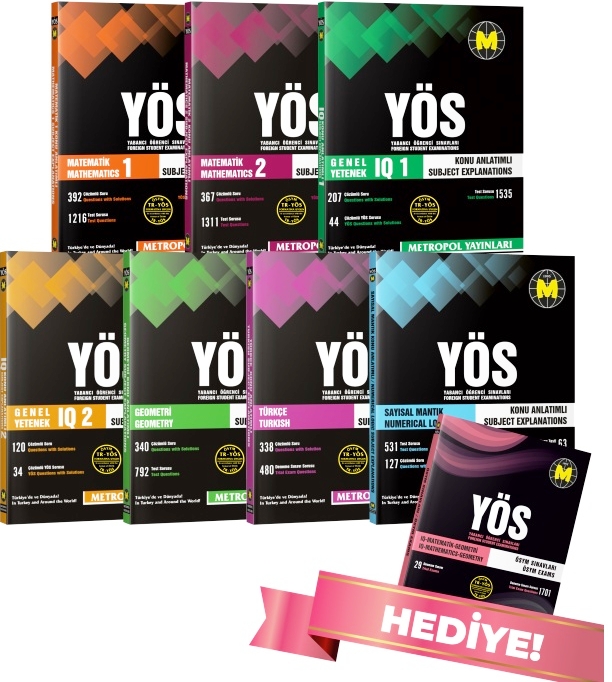 TR-YÖS Set-1 | Tüm Dersler Konu Anlatımlı Kitap Seti | Metropol Yayınları