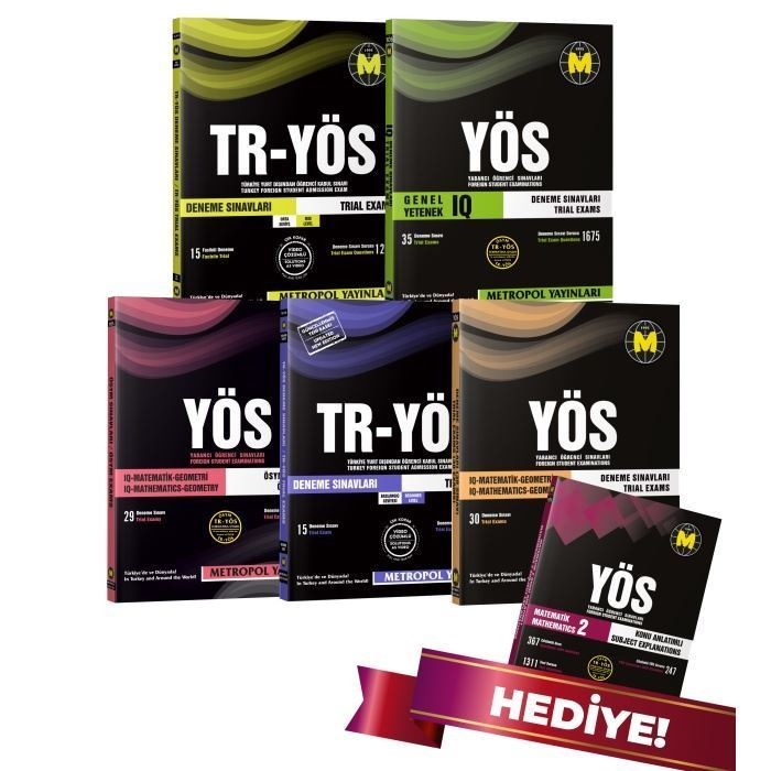 TR-YÖS Set-6 | Deneme Sınavları Kitap Seti | Metropol Yayınları