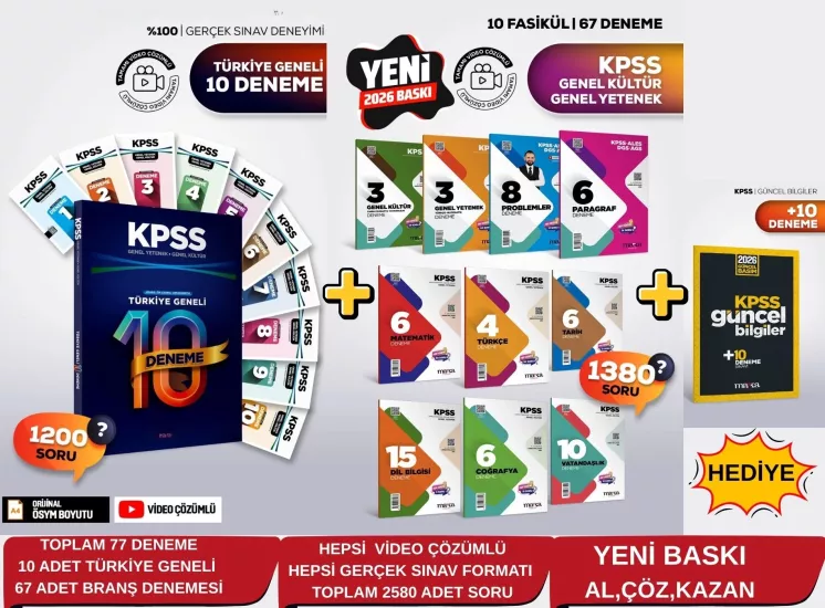 2026 KPSS Marka 77 Deneme Seti – Tamamı Video Çözümlü | Caddemor