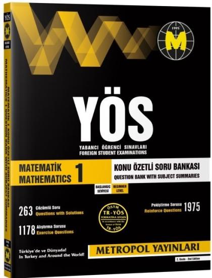 TR-YÖS Matematik-1 Konu Özetli Soru Bankası