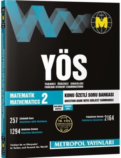 TR-YÖS Matematik-2 Konu Özetli Soru Bankası 