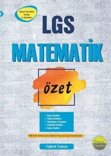 8.Sınıf Matematik Özet LGS Matematik Tekrar Kitabı