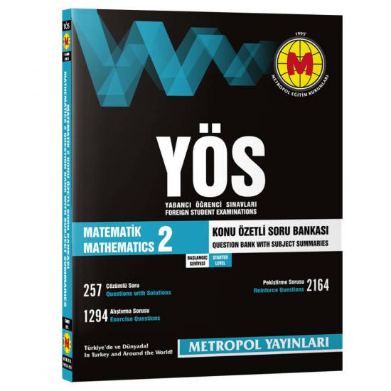 Metropol Yayınları 2023 YÖS Matematik-2 Konu Özetli Soru Bankası