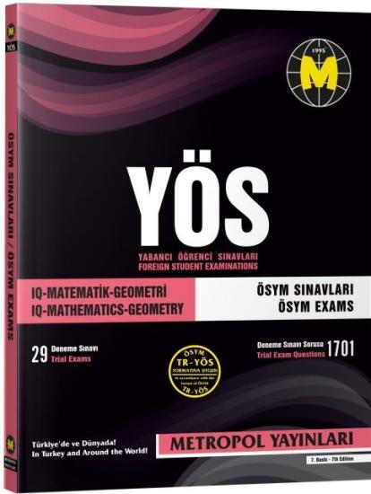 TR-YÖS ÖSYM Sınavları Kitabı | Metropol Yayınları