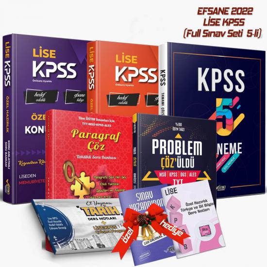 Süper Set 2023 Lise KPSS Konu Anlatımlı + Soru Bankası + Paragraf + Problematik + 5 Deneme