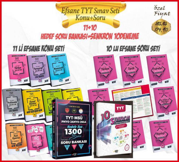 Süper Set 2023 TYT Efsane Sınav Set (11’li Konu + 10’lu Soru Seti + Hedef 1300 Soru Bankası + 10 TYT Deneme)