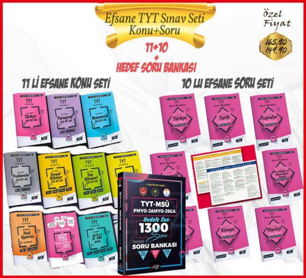 Süper Set Altın Seri Yayınları 2023 TYT Efsane Sınav Seti (11’li Konu + 10’lu Soru Seti + Hedef 1300 Soru Bankası)