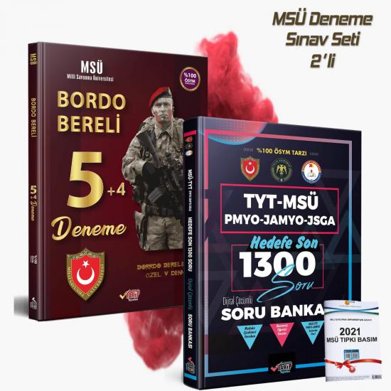 Süper Set Takip Yayınları 2023 MSÜ Sınav Seti Hedef 1300 + MSÜ Bordo Bereli 5+4 Deneme