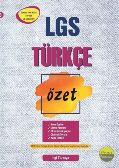 8. Sınıf Türkçe Özet | LGS Hazırlık Kitabı