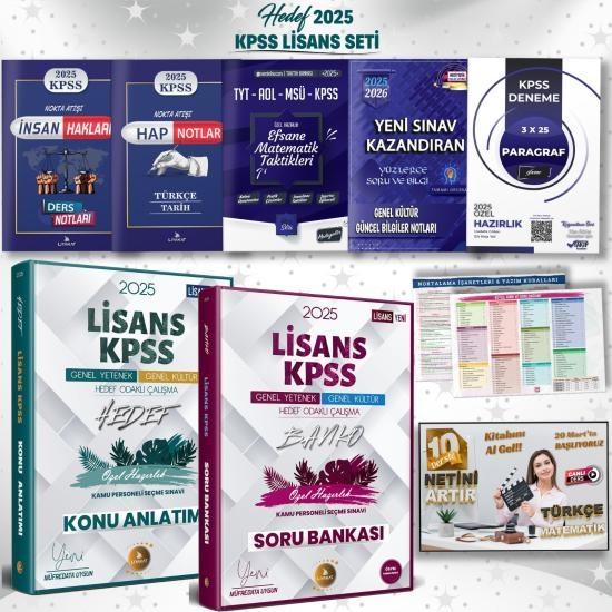 KPSS Lisans 9lu Set 2025 Müfredat–Konu Soru Hediye