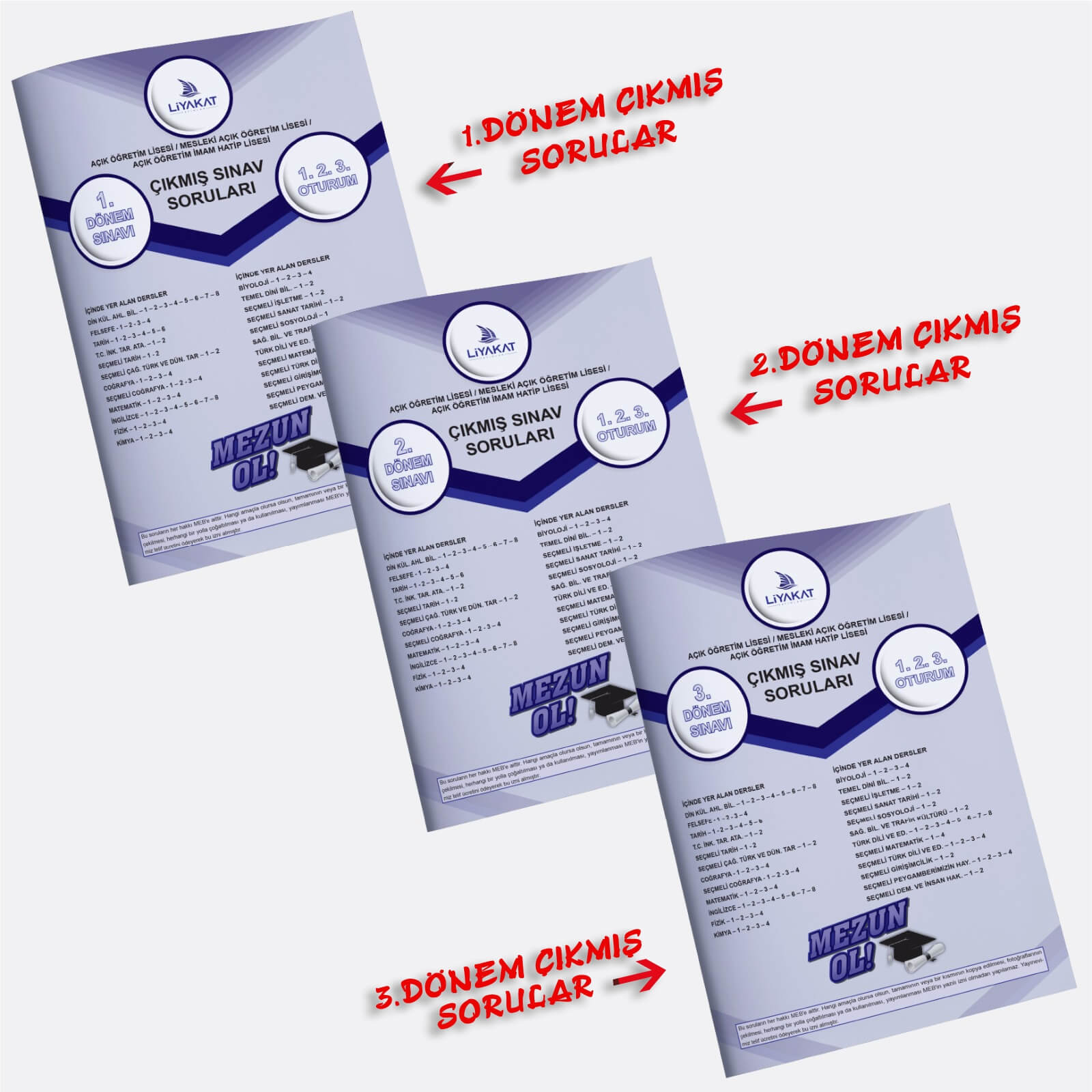 Süper Set Liyakat Yayınları 2023 MEB AÖL Çıkmış Sınav Soruları Son 3 Dönem 1.Dönem 2.dönem 3.dönem