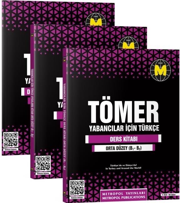 TÖMER B1-B2 Türkçe Öğretim Seti | Orta Düzey | Yabancılar İçin Türkçe | Metropol Yayınları