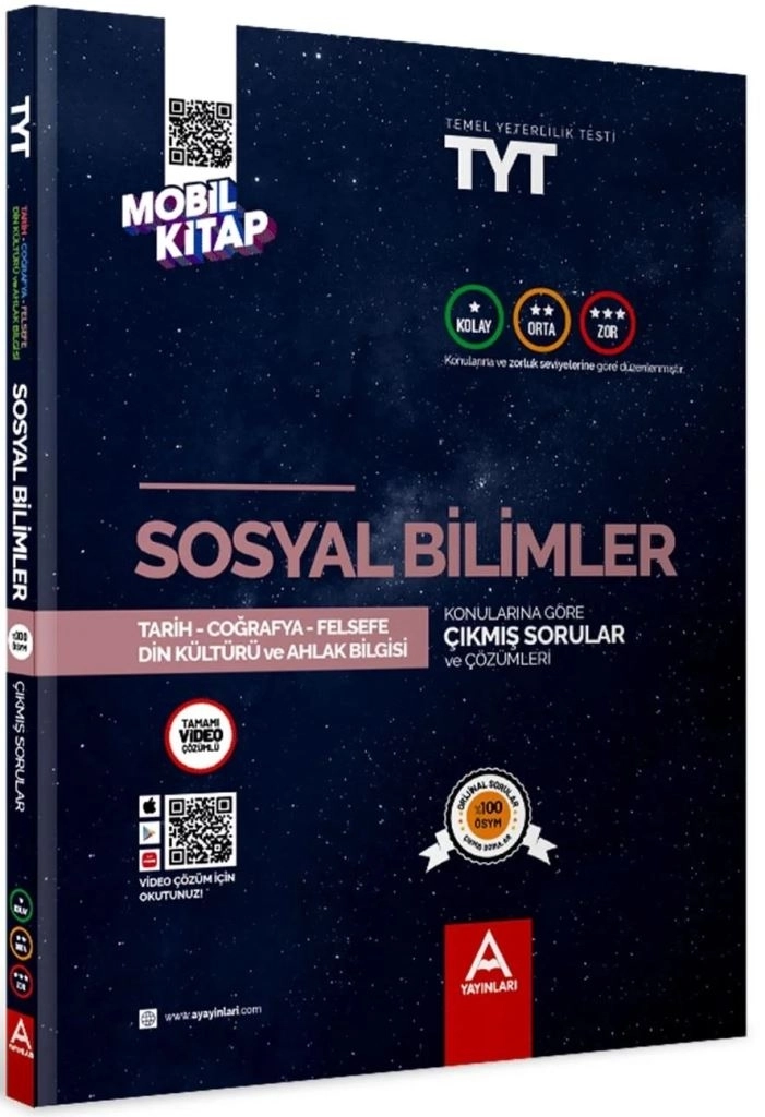 TYT Fen ve Sosyal Bilimler Çıkmış Sorular Seti | Konu ve Zorluk Derecesine Göre Sıralı | A Yayınları